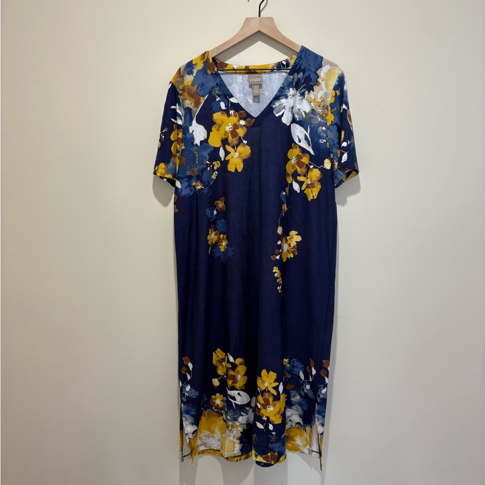 Chicos Women’s V-Neck Floral Dress